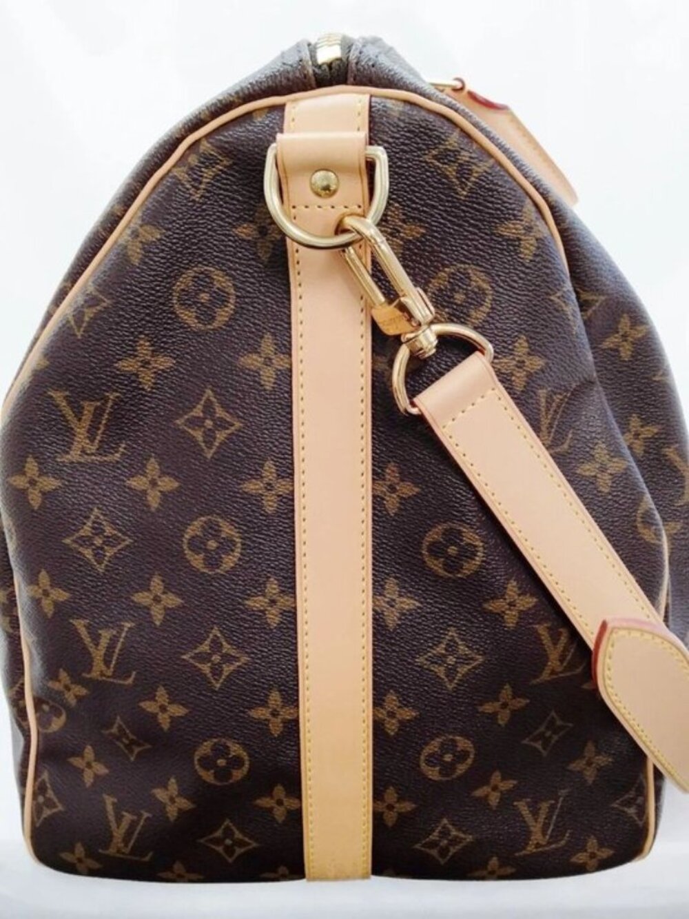 Authentic Louis Vuitton Keepall Bandouliere 55 Monogram Travel Duffle Bag Custom - Picture 10 of 16